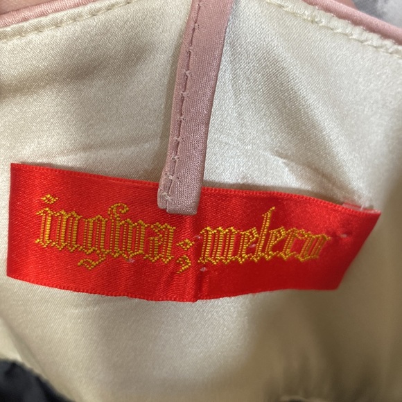 Ingina;melero 100% Silk Mini Slip Dress Underwire Cups Corset Black Size:2/4 - Picture 4 of 6